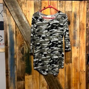 Camo and lace top